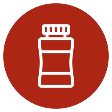 Sıvı simgeli bir şişe, düz tasarım.