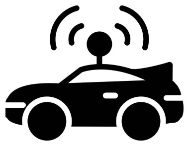 araba sinyal simgesi, vektör illüstrasyonu