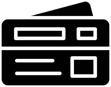 Banka kartı vektör çizgisi simgesi