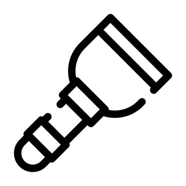 El feneri simgesi. El feneri vektör simgesi web için anahat çizimi