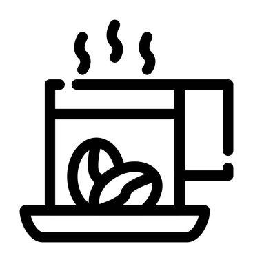 Kahve. Web simgesi basit illüstrasyon