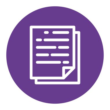 Belge simgesinin vektör illüstrasyonu