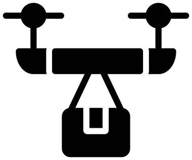 Modern b 'nin vektör illüstrasyonu insansız hava aracının ikonundan yoksun