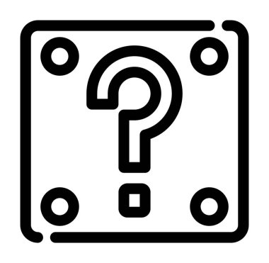 Soru vektörü ince çizgi simgesi