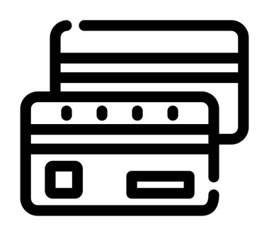 Taslak biçiminde kart kredi kartı simgesi