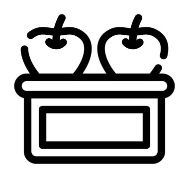 meyve ikonu vektör illüstrasyonu