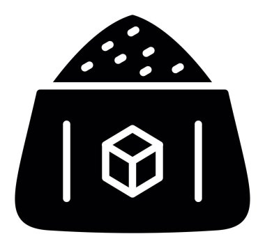 tuz vektör çizgisi simgesi