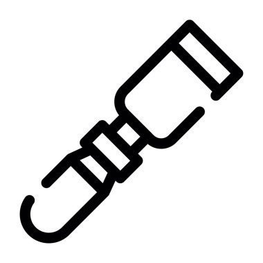 construction shovel icon, outline style