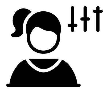 vektör çizim tasarım kadın simgesinin