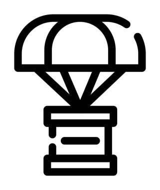 paraşüt hava balonu simgesi, taslak biçimi