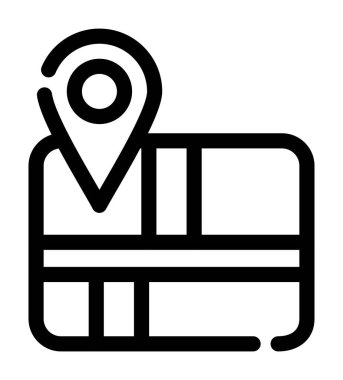 konum haritası simgesi. beyaz arkaplanda izole edilmiş web tasarımı için konum haritası vektör simgesi