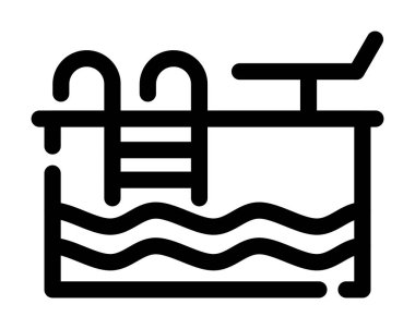 Yüzme havuzu simgesi, taslak biçimi