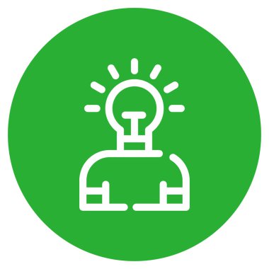 Kafası daireler çizen ampul, yaratıcı bir fikir.