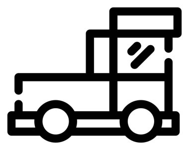 dağıtım kamyonu vektör simgesi