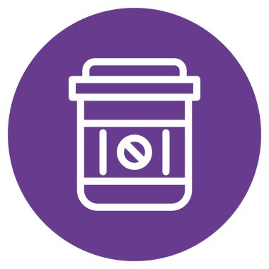 Benzersiz ilaç şişesi vektör çizgisi simgesi