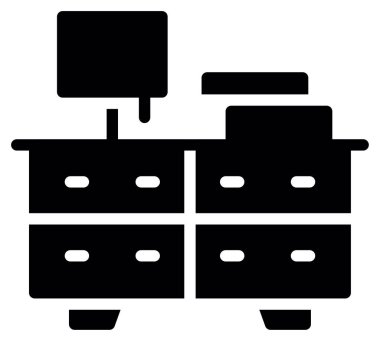 Mobilya simgesinin vektör illüstrasyonu