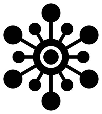 Virüs Vektörü Şekil Simgesi Tasarımı