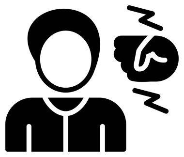 kişi ve uyku vektörü simgesi