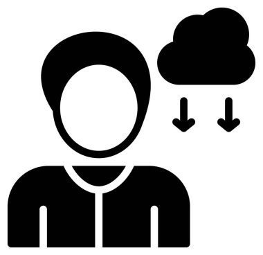 bulut hesaplama vektörü simgesi