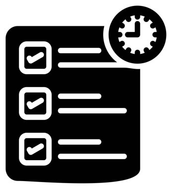 Kontrol listesi. Web simgesi basit illüstrasyon