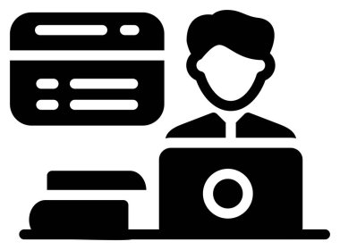 iş ve teknoloji çizgisi vektör simgeleri.