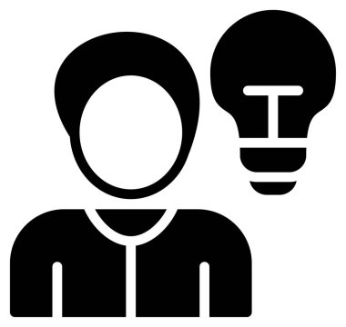 fikir ve yenilik simgesi, vektör