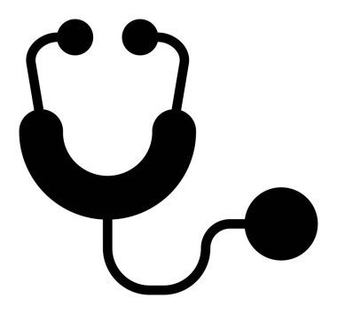 stetoskop düz tasarım simgesi