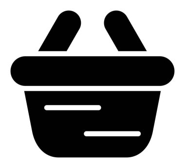 Sepet yemek simgesi ana hatlarıyla