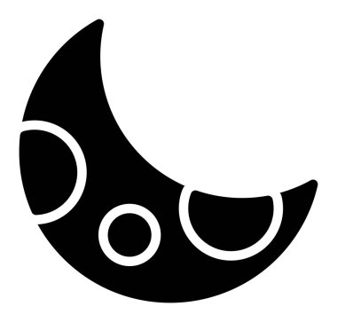 Ay. Web simgesi basit illüstrasyon