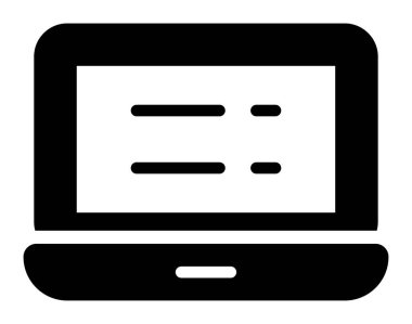 laptop simgesi olan bilgisayar ekranı