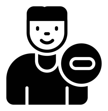 Balonlu bir çocuk, bir adamın vektör çizimi.