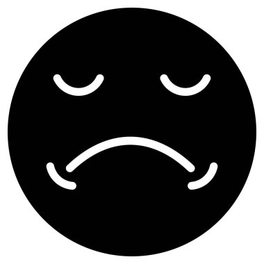 Üzücü simge vektör illüstrasyonu