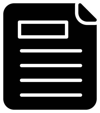 Belge. Web simgesi basit illüstrasyon