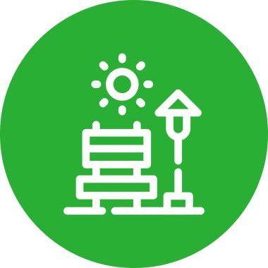 Eşsiz Güneş Paneli Vektör Kabartma Simgesi