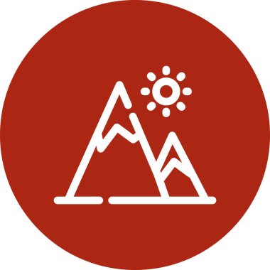 güzel dağ sembolü vektör simgesi