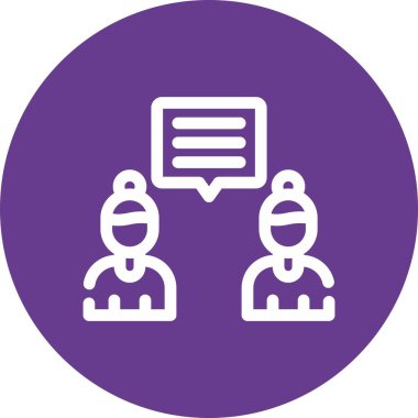 Benzersiz sohbet vektörü simgesi