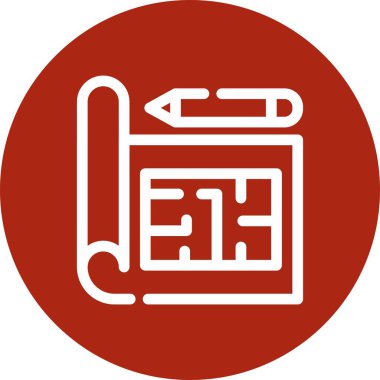 Bir kalem simgesinin vektör illüstrasyonu