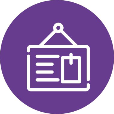 Benzersiz evrak çantası satır vektör simgesi