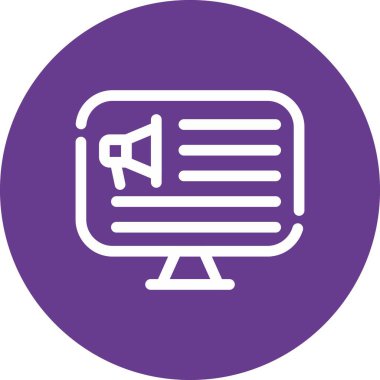 vektör lcd simgesi illüstrasyonu