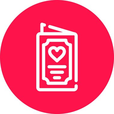 Kalp ikonu vektör illüstrasyonu