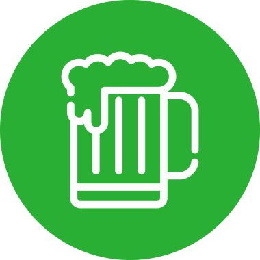 Bira bardağı ikonu. biranın vektör illüstrasyonu.