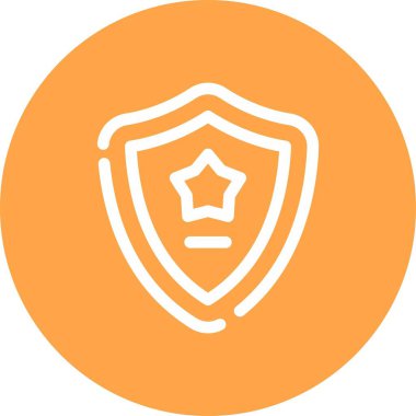 güzel kalkan çizgisi vektör simgesi