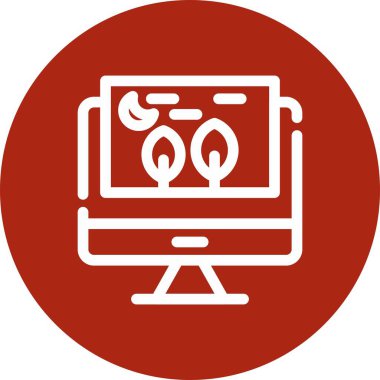 vektör lcd simgesi illüstrasyonu