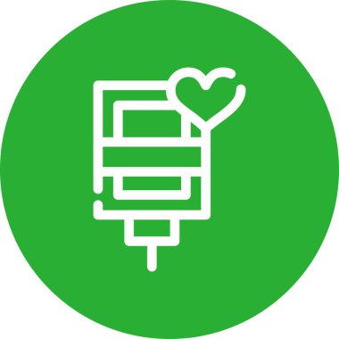 kalp vektör çizgisi renk simgesi