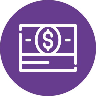 Dolar işareti simgesi, vektör çizimi