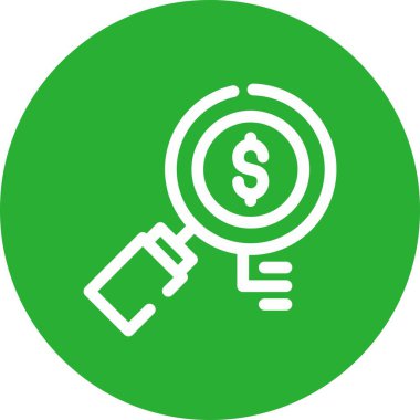 Dolar işareti simgesi, vektör çizimi