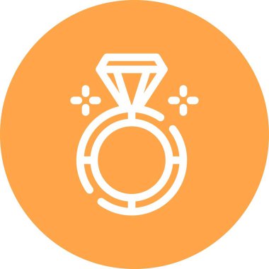 güzel alyans çizgisi vektör simgesi