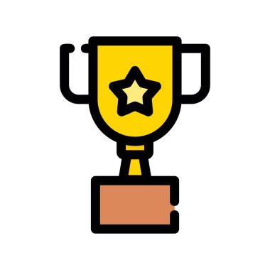 kupa vektör renk simgesi