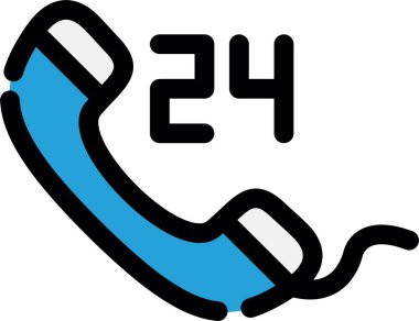 Çağrı merkezi simgesi. Çağrı merkezi vektör simgesi rengi düz izole