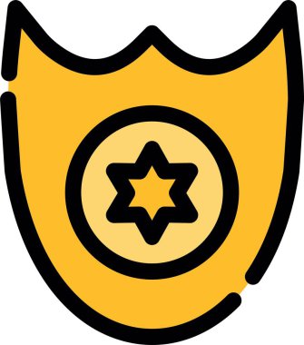 Rozet rozeti ikonu. doldurulmuş tasarım biçimi vektörü